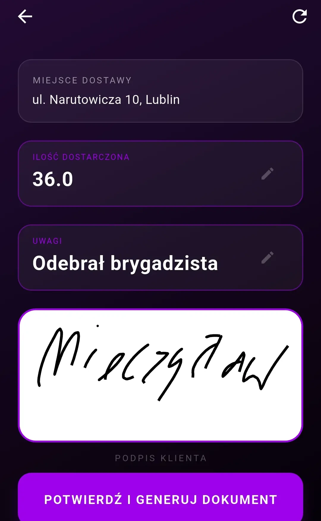 Opis funkcji