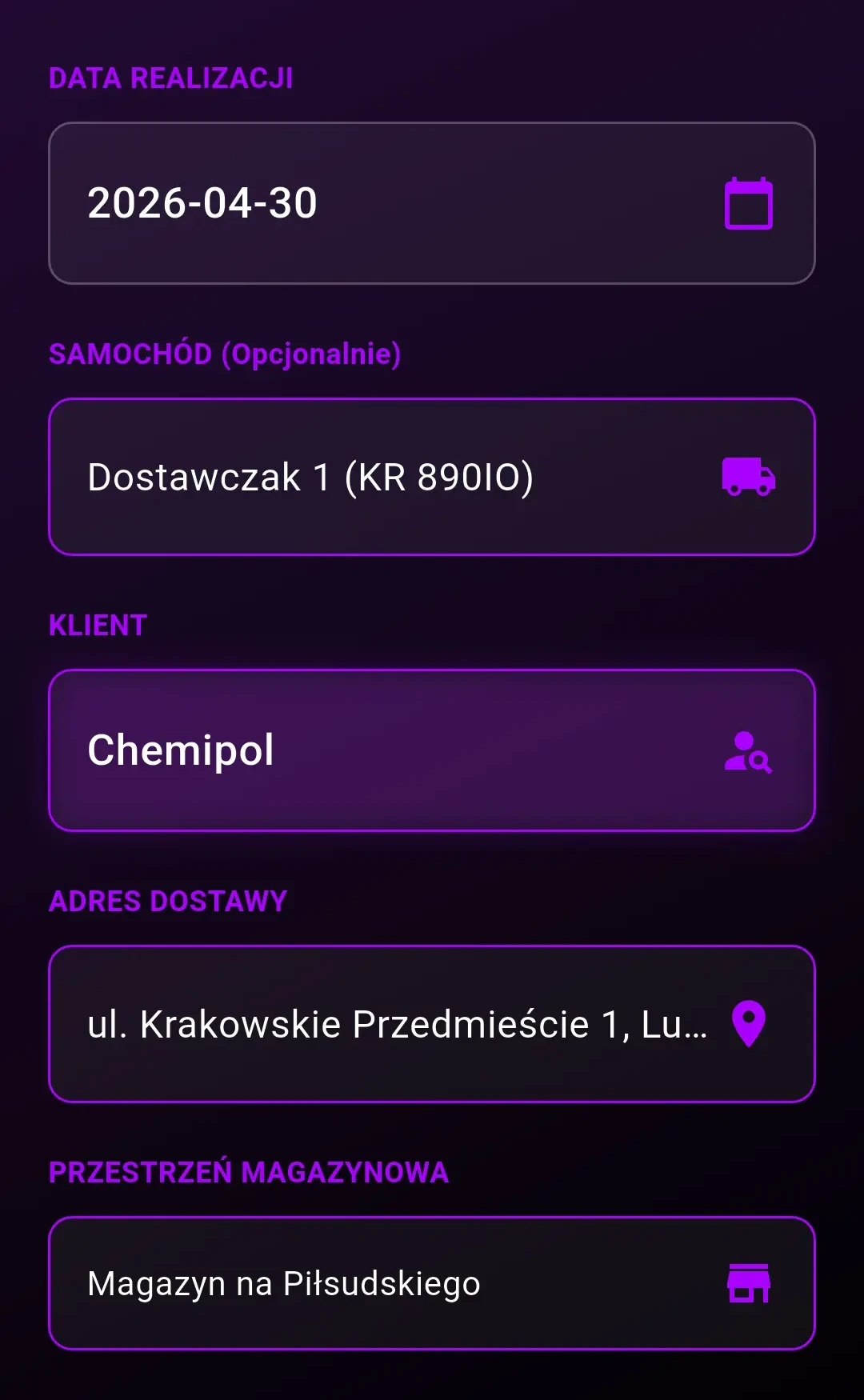 Opis funkcji